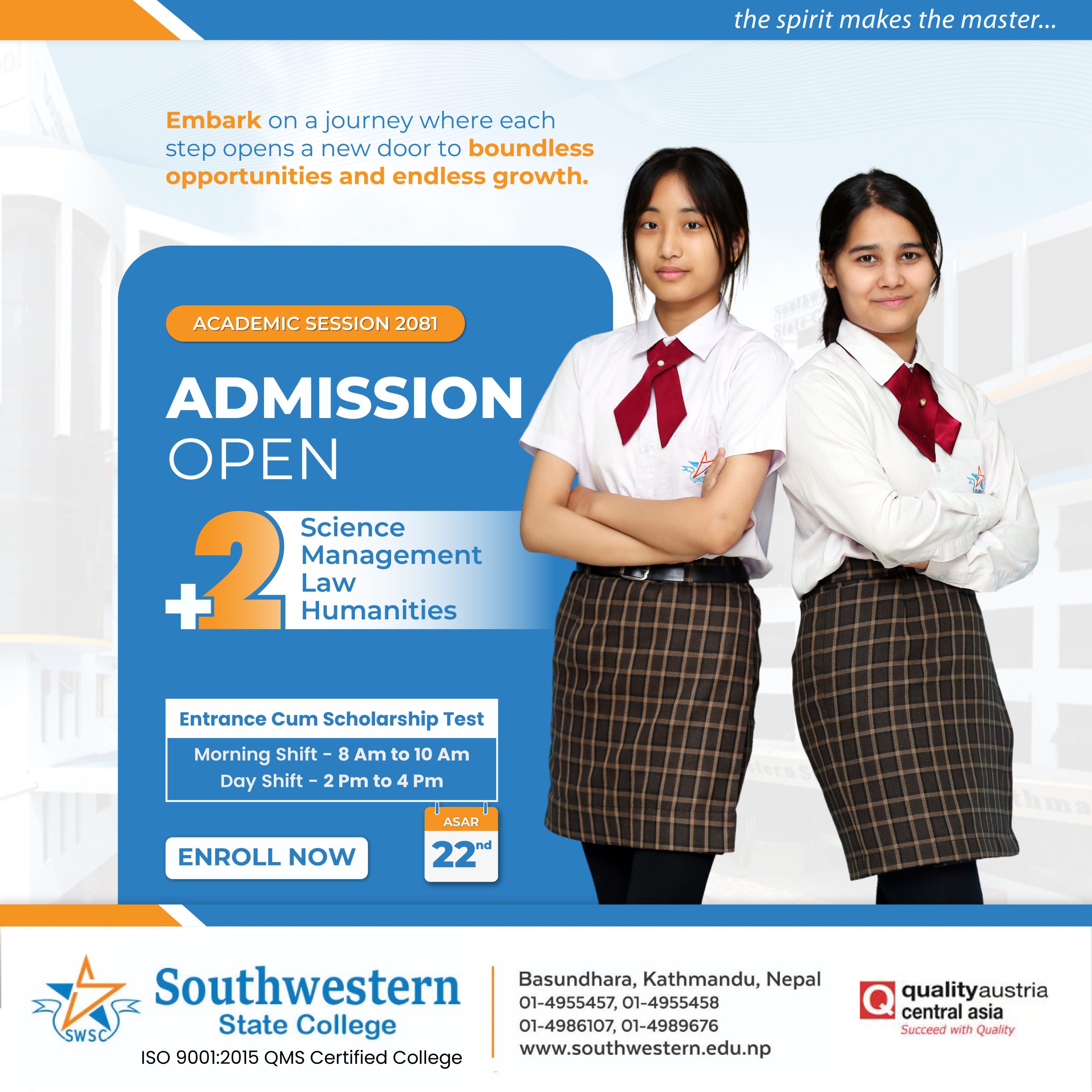 Southwestern State College design by Focus Creation