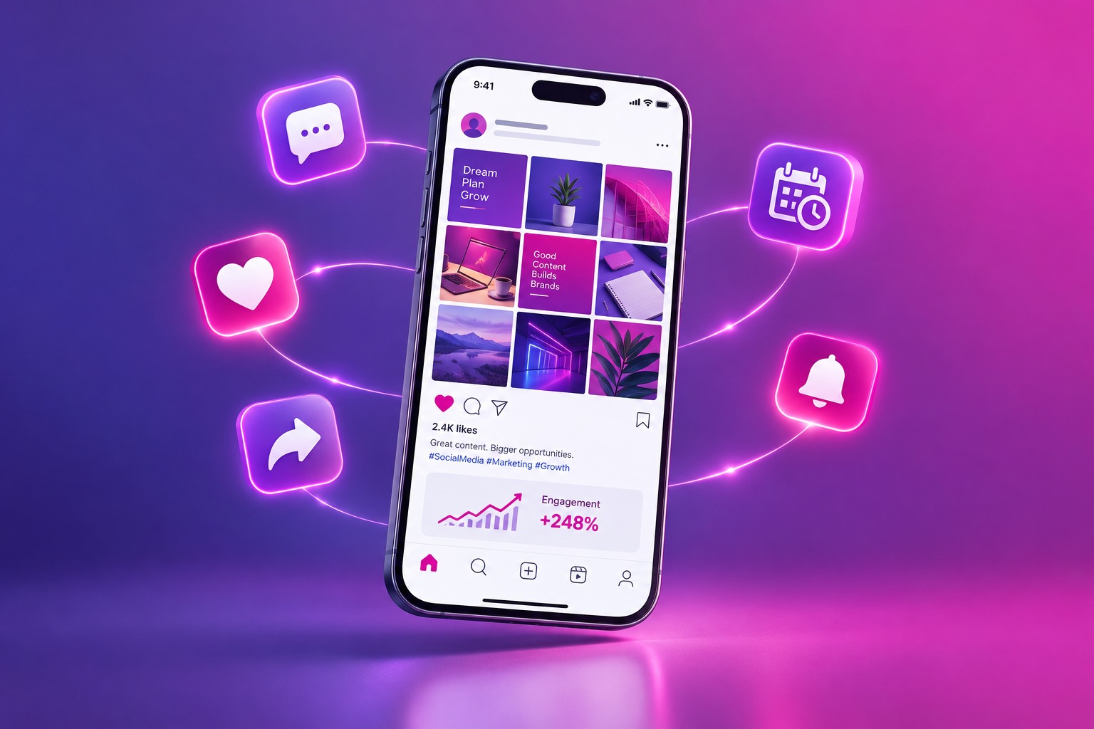 Social media management services by Focus Creation